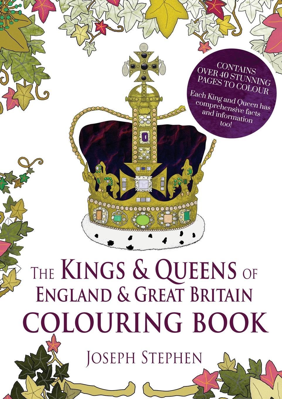Cover: 9788412232578 | The Kings and Queens of England and Great Britain Colouring Book