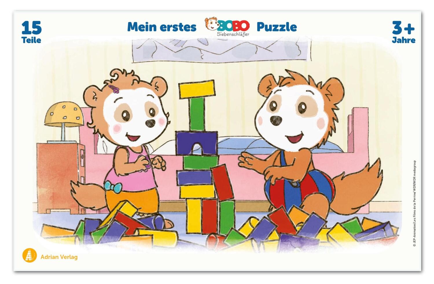 Cover: 678247978323 | Bobo Siebenschläfer Puzzle | Rahmenpuzzle ab 3 Jahre mit 15 Teilen