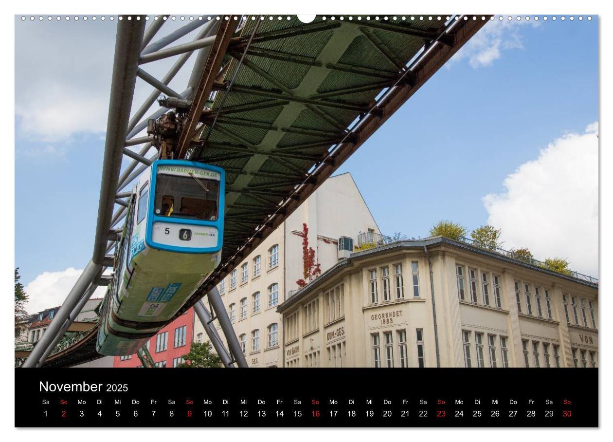 Bild: 9783435526864 | Die Wuppertaler Schwebebahn (Wandkalender 2025 DIN A2 quer),...