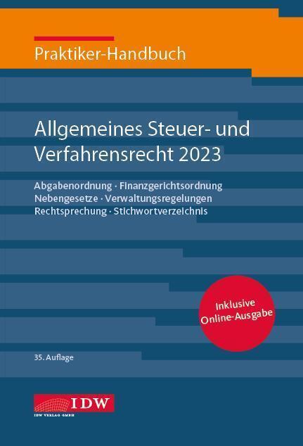 Cover: 9783802127823 | Praktiker-Handbuch Allgemeines Steuer-und Verfahrensrecht 2023, m....