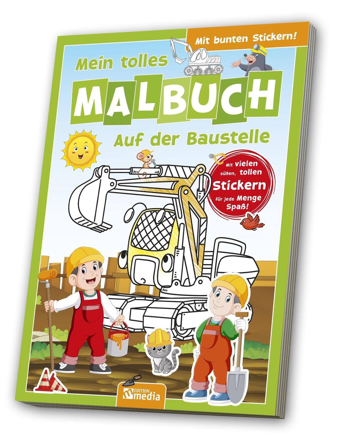 Cover: 4019393920273 | Malbuch mit Stickern: Baustelle | Broschüre | Deutsch | 2022