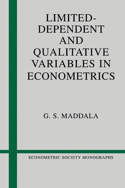 Cover: 9780521338257 | Limited-Dependent and Qualitative Variables in Econometrics | Maddala