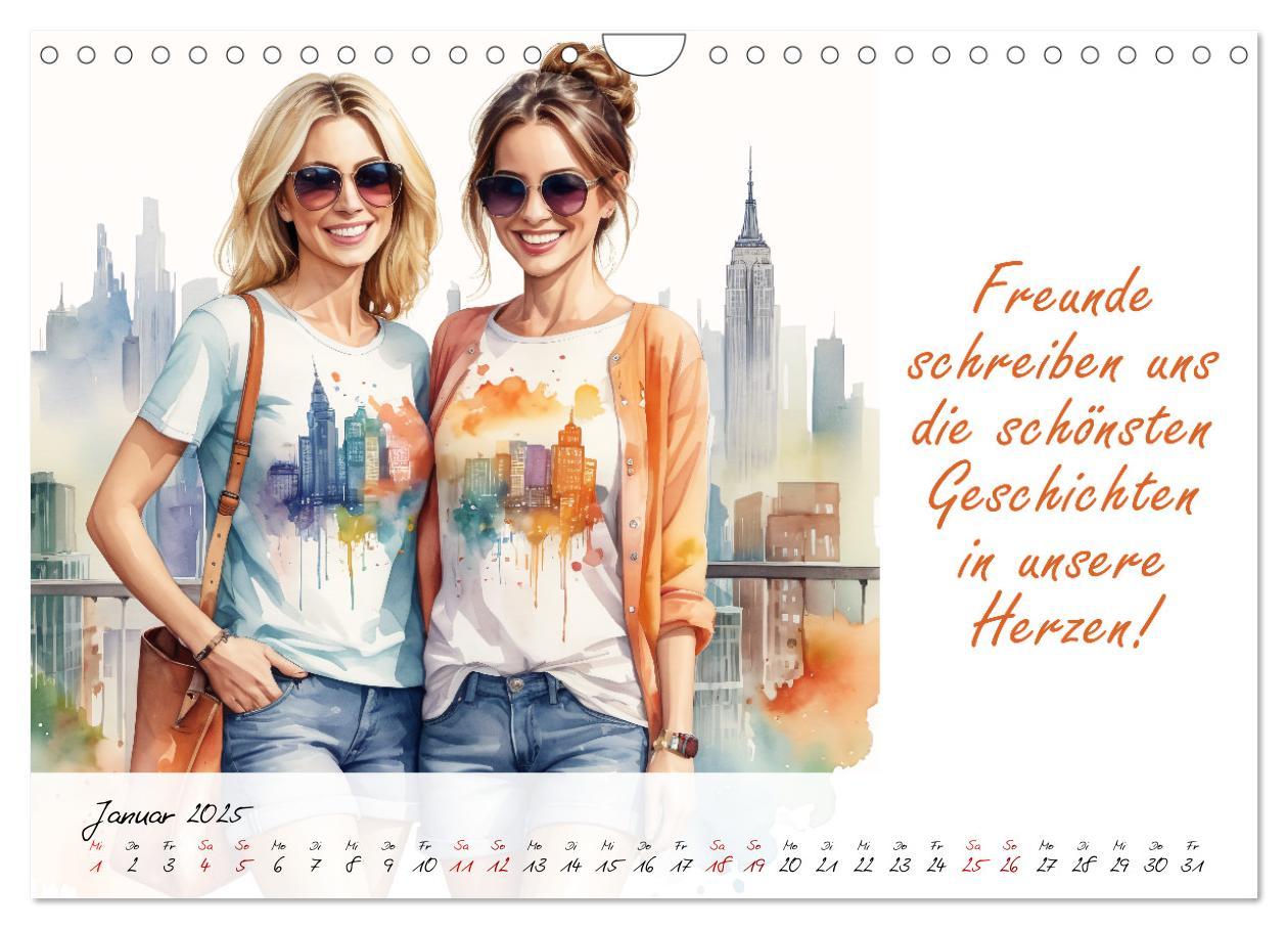 Bild: 9783383775482 | Beste Freundinnen (Wandkalender 2025 DIN A4 quer), CALVENDO...