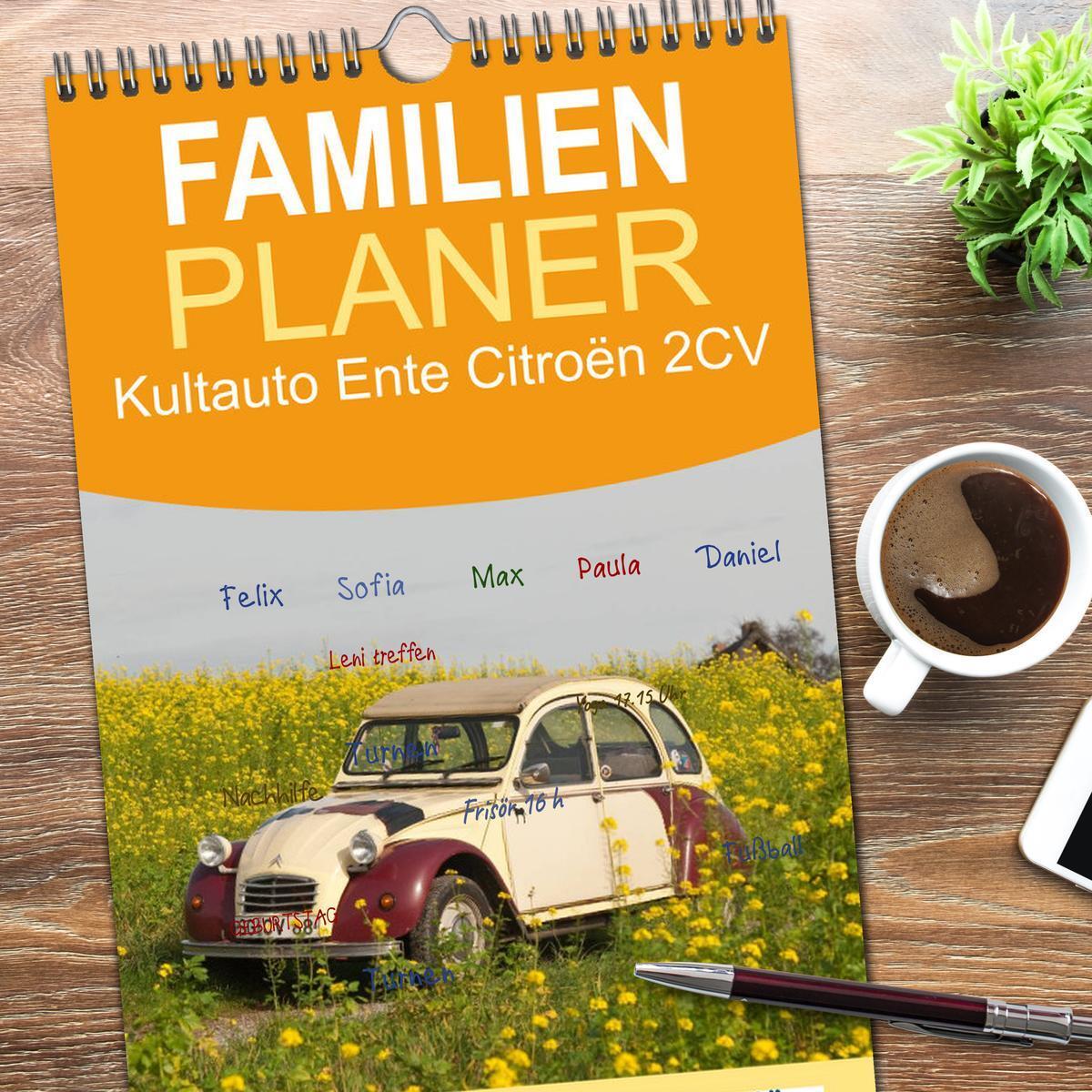 Bild: 9783457123522 | Familienplaner 2025 - Kultauto Ente Citroën 2CV mit 5 Spalten...