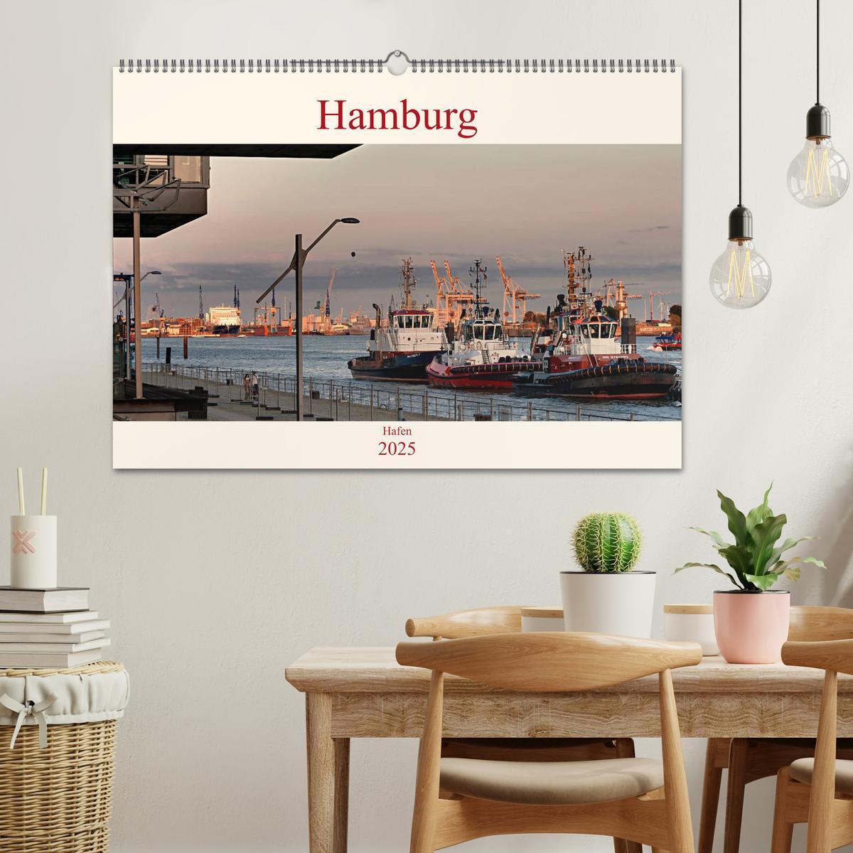 Bild: 9783435293148 | Hamburg Hafen (Wandkalender 2025 DIN A2 quer), CALVENDO Monatskalender