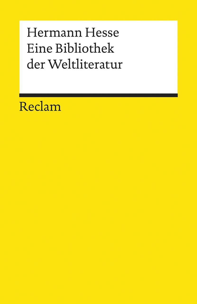 Cover: 9783150070031 | Eine Bibliothek der Weltliteratur | Hermann Hesse | Taschenbuch | 1986