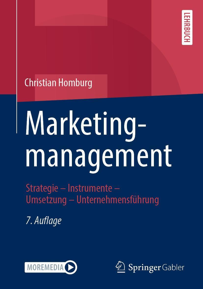 Cover: 9783658296353 | Marketingmanagement | Christian Homburg | Buch | XXVII | Deutsch