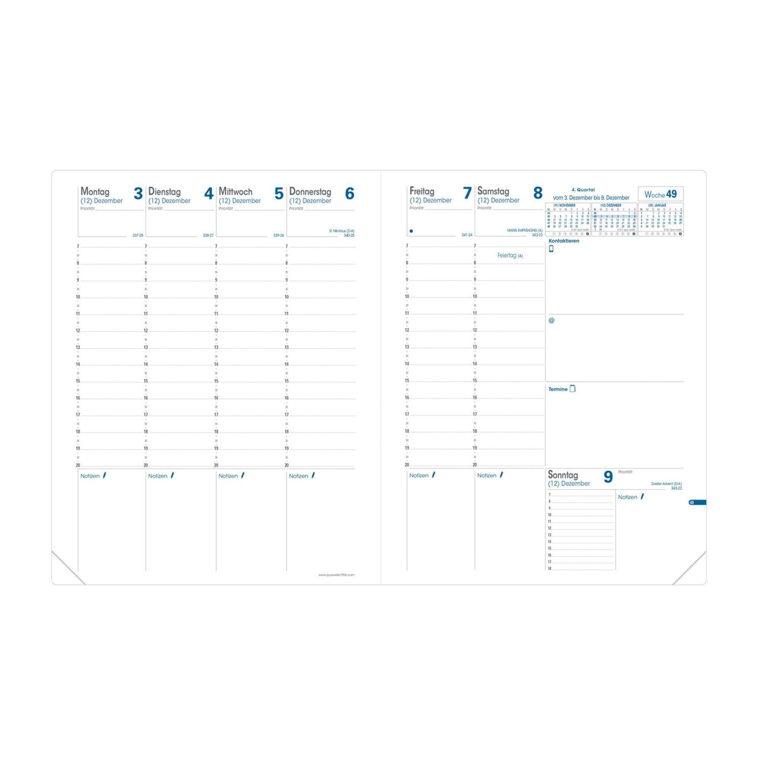 Bild: 3371010489046 | Trinote VZ Soho rot 2025 | Kalender im Schreibtischformat | Quo Vadis