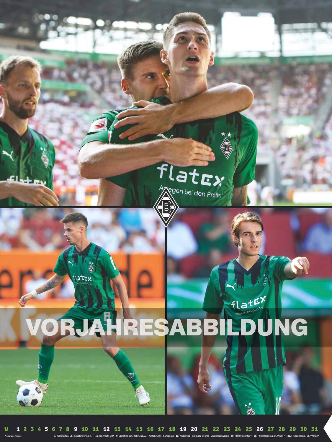 Bild: 4002725994400 | Borussia Mönchengladbach 2025 - Wandkalender XL - Fußballkalender -...