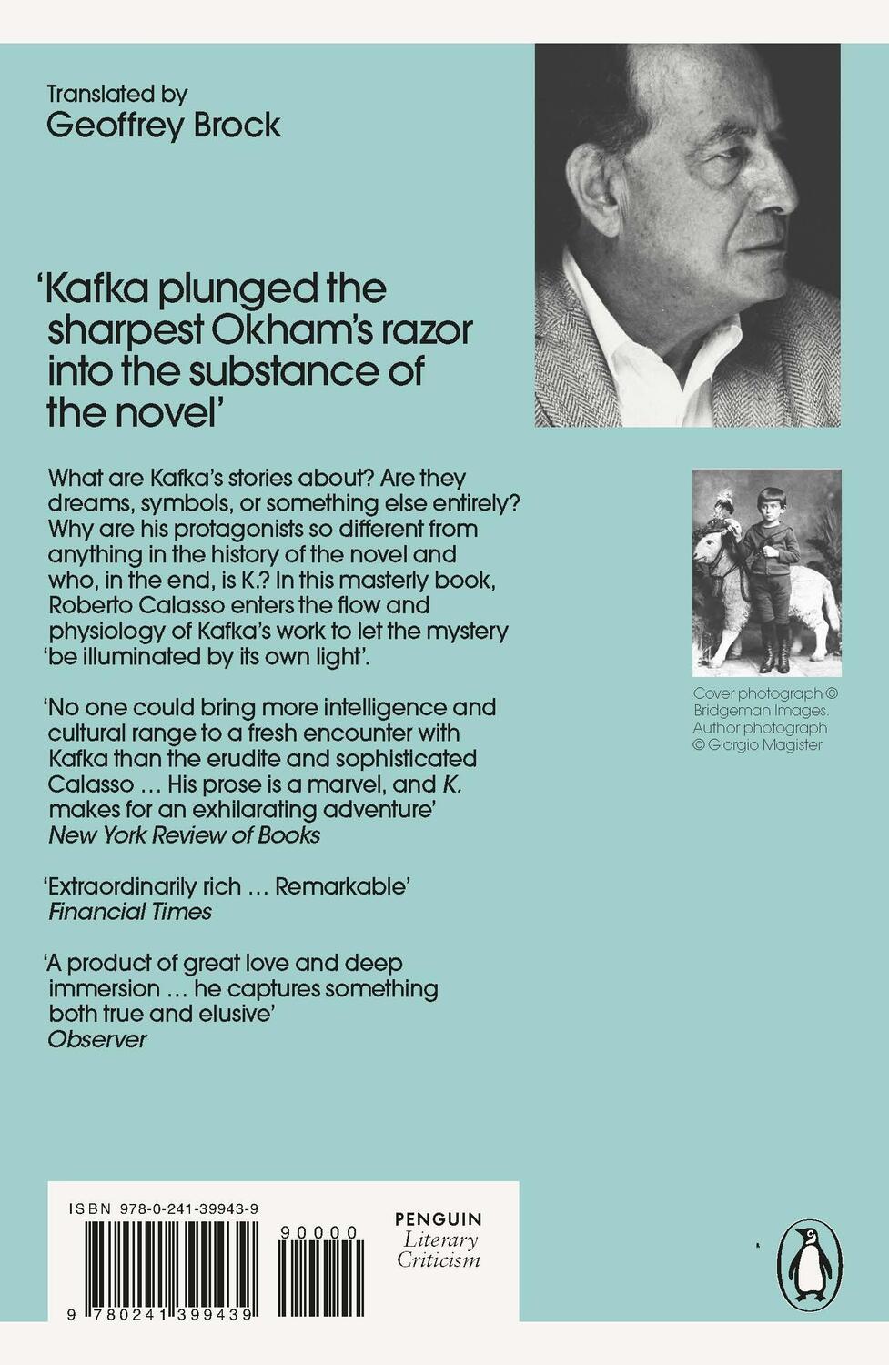 Rückseite: 9780241399439 | K. | Roberto Calasso | Taschenbuch | Penguin Modern Classics | 2020