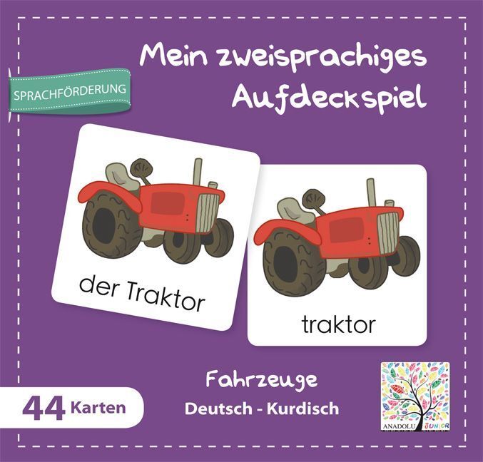 Cover: 9783861216704 | Mein zweisprachiges Aufdeckspiel, Fahrzeuge Deutsch-Kurdisch...