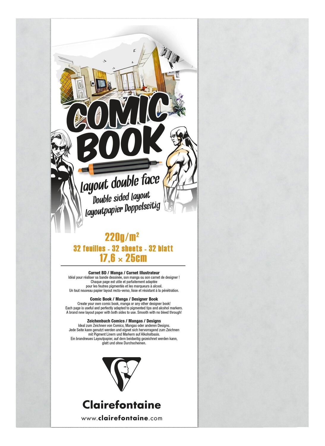 Cover: 3329689751971 | Zeichenbuch für Comics, Mangas und Designs, weißes Layoutpapier...