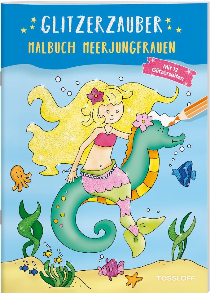 Cover: 9783788644345 | Glitzerzauber Malbuch. Meerjungfrauen | Mit 12 Glitzerseiten | Buch