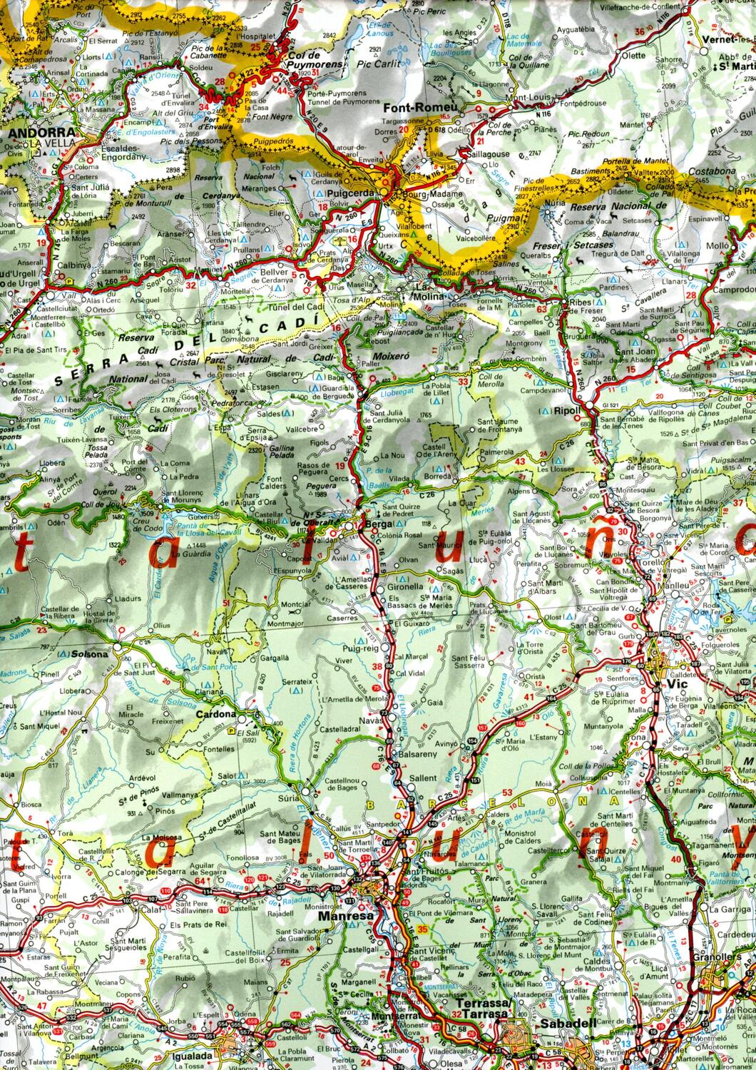 Bild: 9782067184251 | Michelin Katalonien, Aragon, Andorra | (Land-)Karte | 1 S. | Englisch