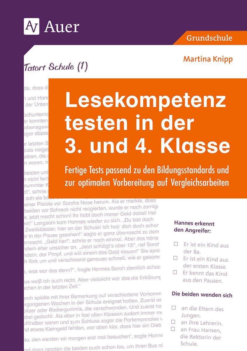 Cover: 9783403085232 | Lesekompetenz testen in der 3. und 4. Klasse | Martina Knipp | Deutsch
