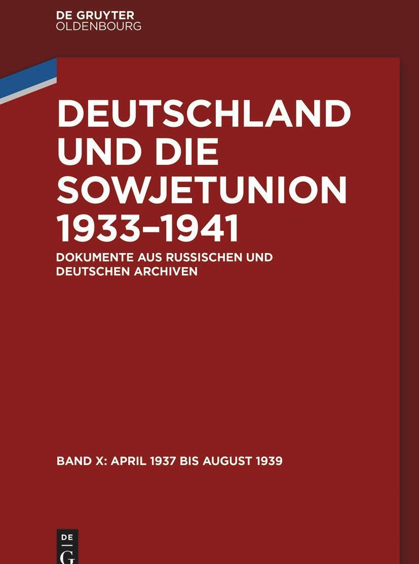 Cover: 9783110997736 | April 1937 bis August 1939 | Sergej Slutsch (u. a.) | Buch | XV | 2023