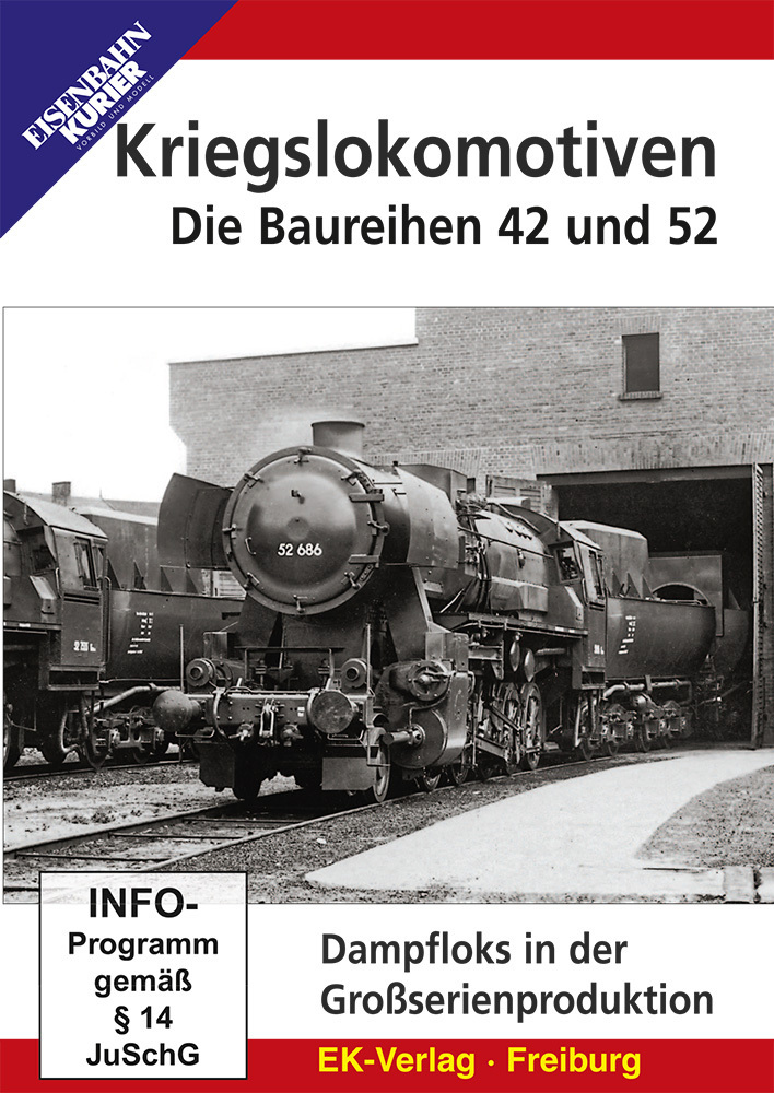 Cover: 4018876086161 | Kriegslokomotiven, DVD-Video | Die Baureihe 42 und 52. DE | DVD | 2022