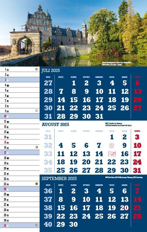 Bild: 9783957561381 | Drei-Monatskalender Deutschland 2025 | Jörg Neubert | Kalender | 2025