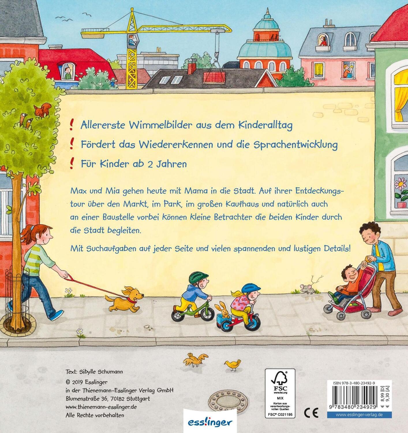 Rückseite: 9783480234929 | Mein allererstes Wimmelbuch: In der Stadt | Sibylle Schumann | Buch