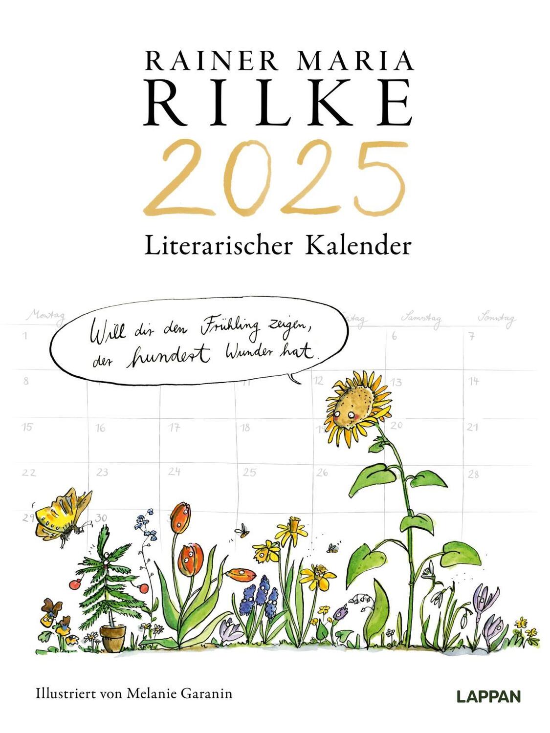 Cover: 9783830321521 | Rilke-Kalender 2025 - Wandkalender | Rainer Maria Rilke | Kalender