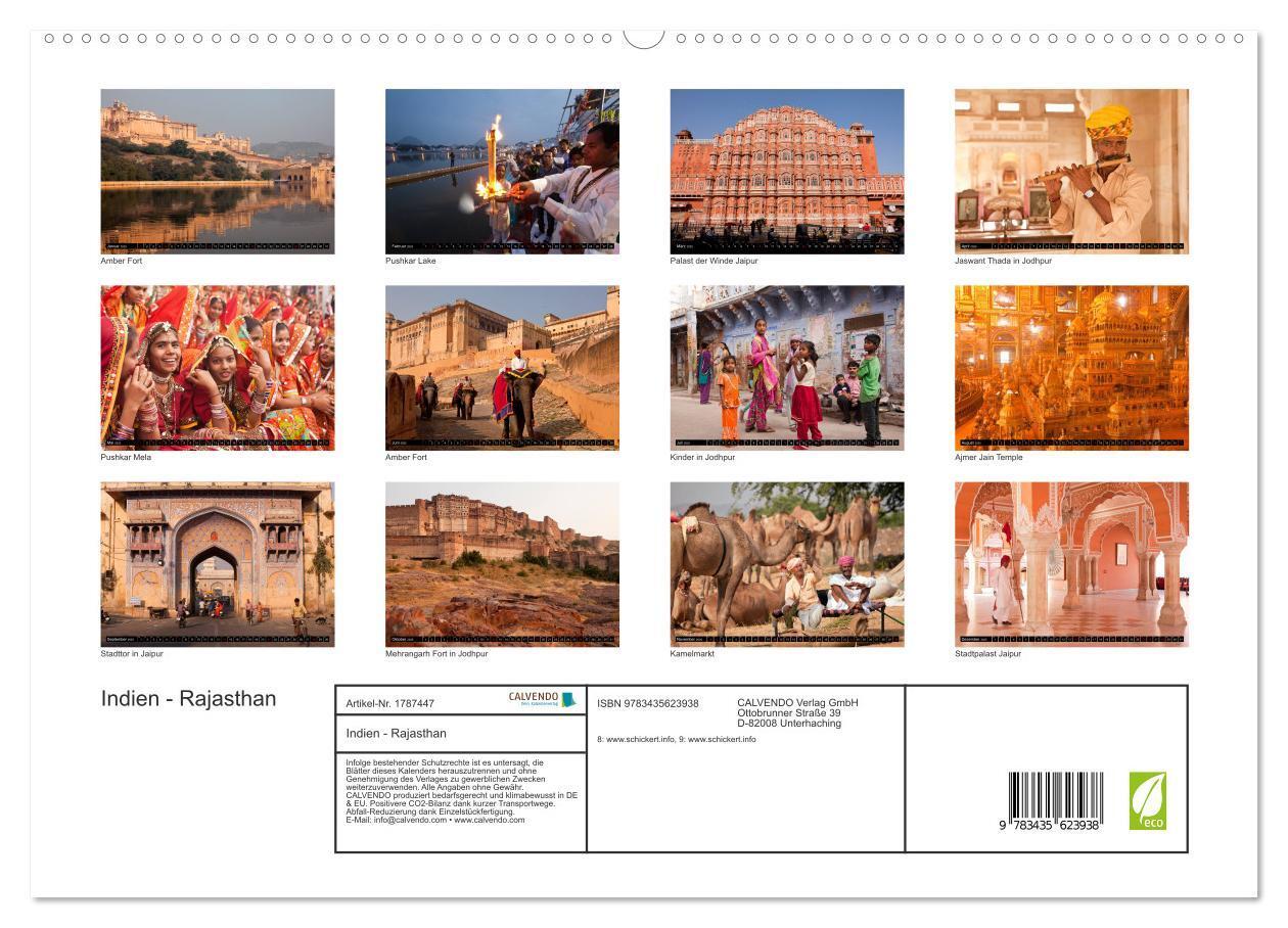 Bild: 9783435623938 | Indien - Rajasthan (hochwertiger Premium Wandkalender 2025 DIN A2...