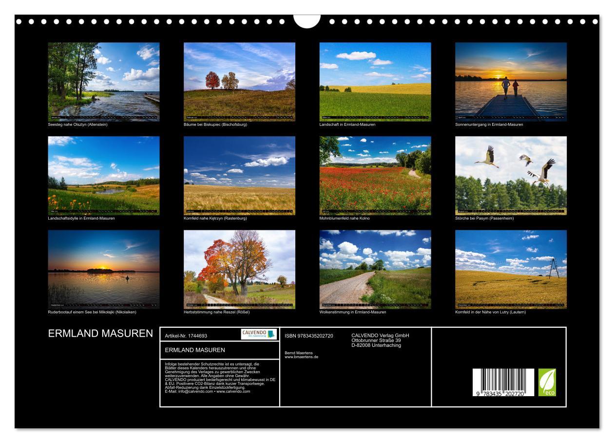 Bild: 9783435202720 | ERMLAND MASUREN (Wandkalender 2025 DIN A3 quer), CALVENDO...