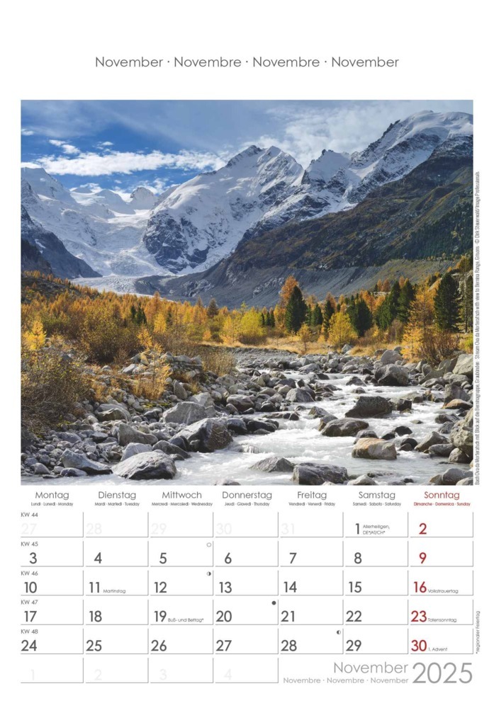 Bild: 4251732343217 | Alpha Edition - Schweiz 2025 Bildkalender, 23,7x34cm, Wandkalender...