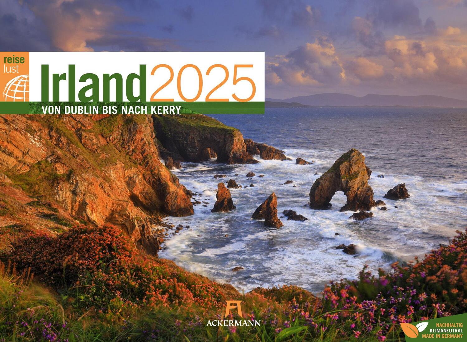 Cover: 9783838435169 | Irland - von Dublin bis nach Kerry - ReiseLust Kalender 2025 | 14 S.