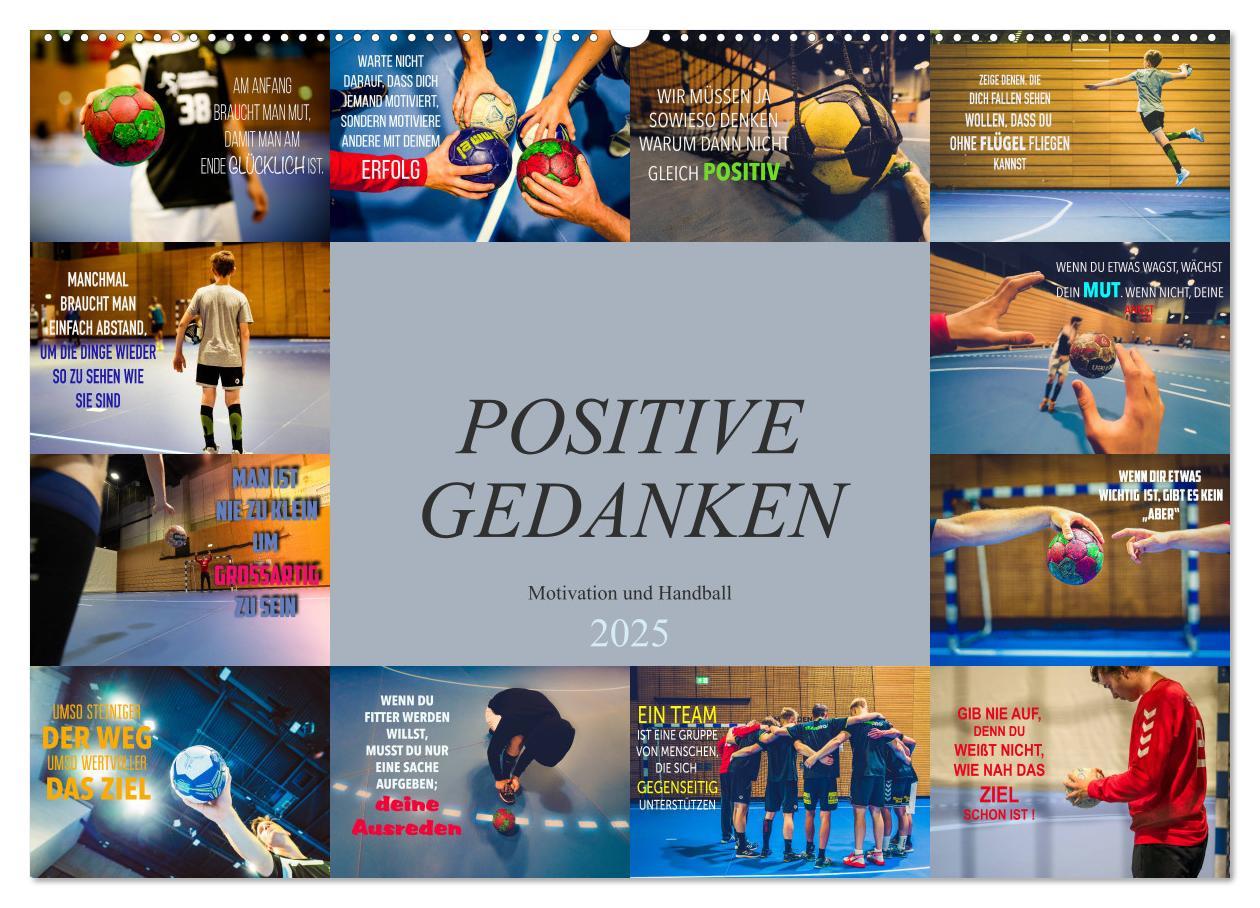 Cover: 9783435116867 | Positive Gedanken - Motivation und Handball (Wandkalender 2025 DIN...