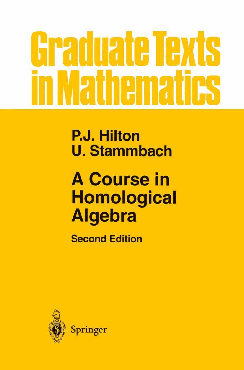 Cover: 9780387948232 | A Course in Homological Algebra | Urs Stammbach (u. a.) | Buch | xii