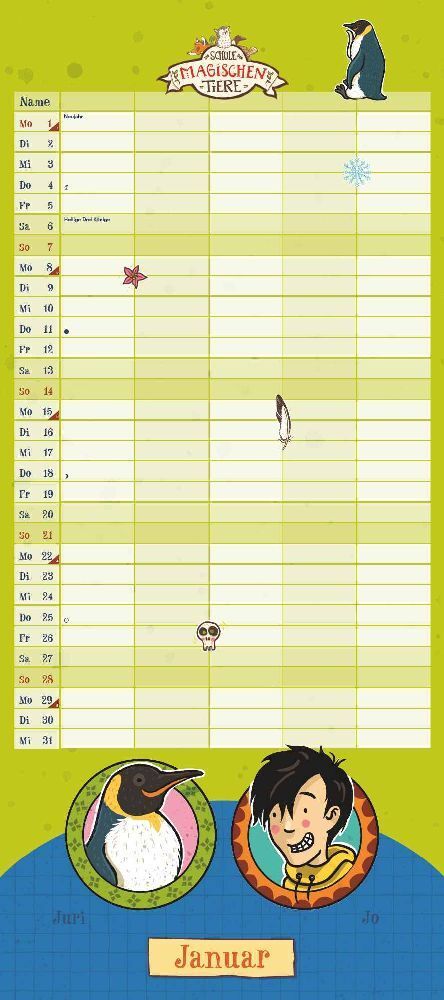 Bild: 4250809651910 | Schule der magischen Tiere Familienkalender 2024 - Wandkalender -...