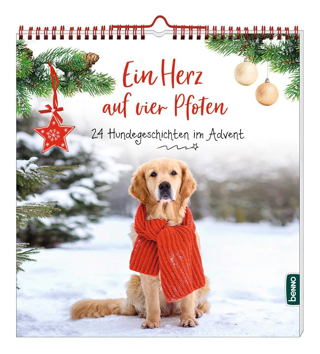 Cover: 9783746264554 | Ein Herz auf vier Pfoten | 24 Hundegeschichten im Advent | Wendler