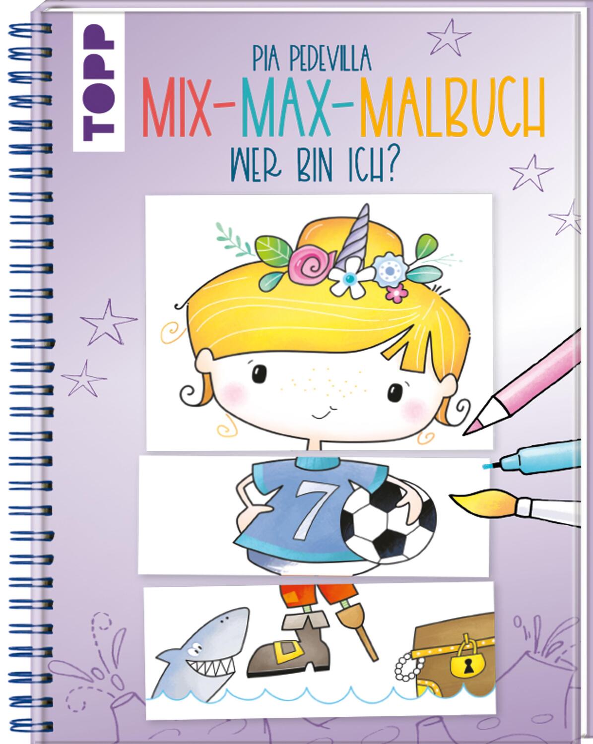 Cover: 9783735890689 | Mix-Max-Malbuch Wer bin ich? | Pia Pedevilla | Buch | Spiralbindung