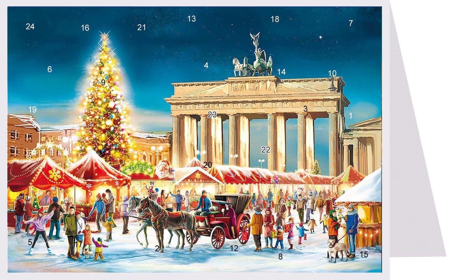 Cover: 4025985043374 | Postkarten-Adventskalender "Berlin" | Papier-Adventskalender | Haduk