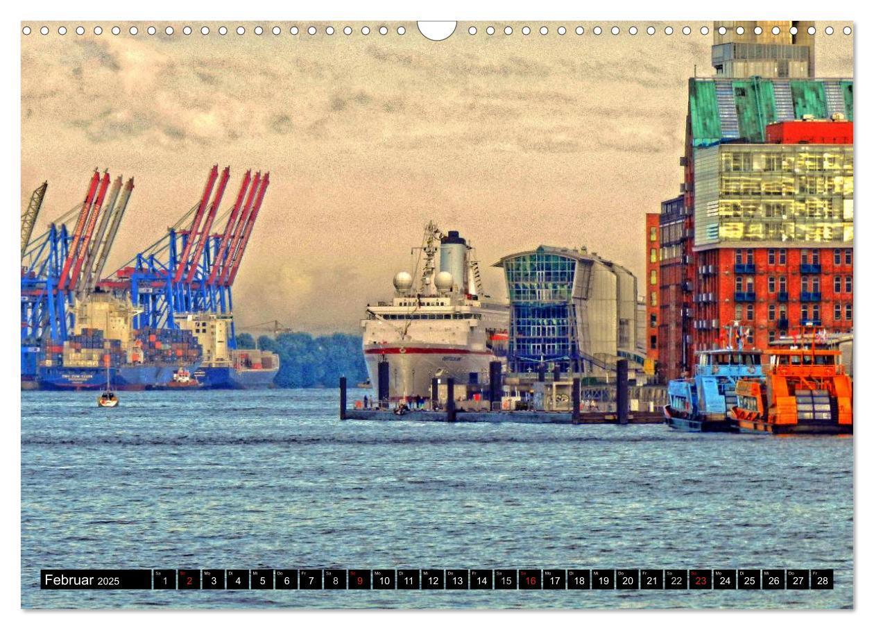 Bild: 9783435690220 | Faszination Hafen - Hamburg (Wandkalender 2025 DIN A3 quer),...