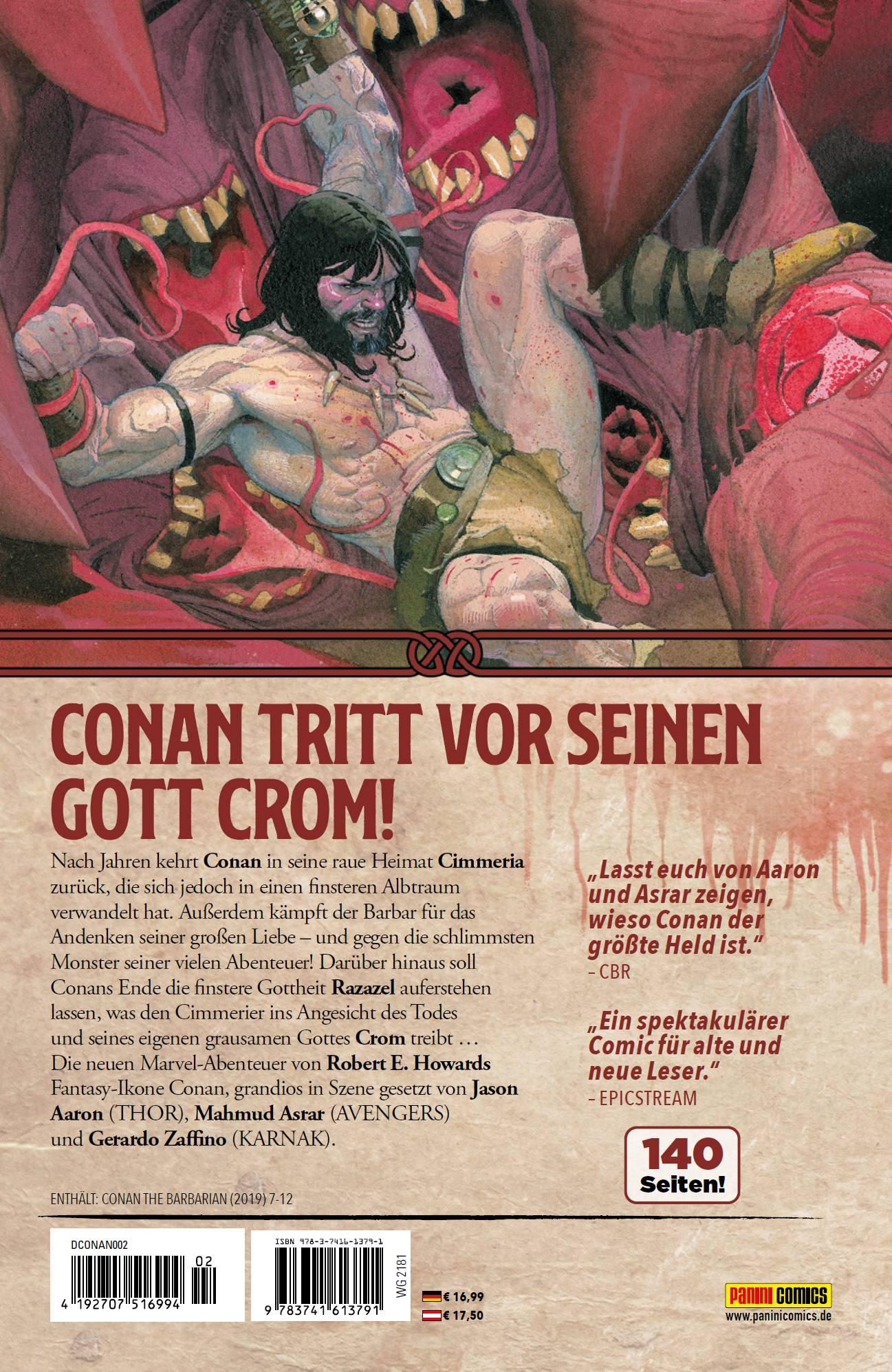 Rückseite: 9783741613791 | Conan der Barbar | Bd. 2: Rache und Ende des Barbaren | Aaron (u. a.)