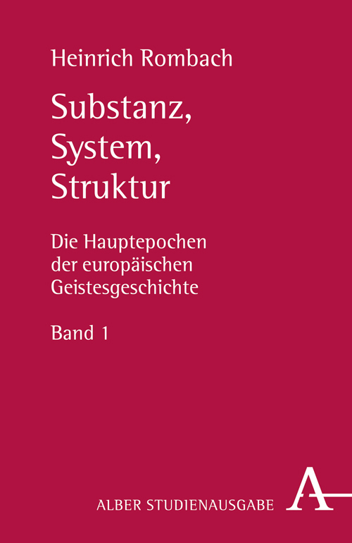 Cover: 9783495483909 | Substanz, System, Struktur. Bd.1 | Heinrich Rombach | Taschenbuch
