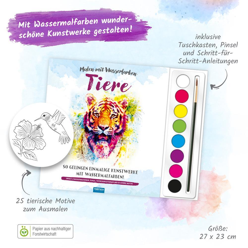 Bild: 9783988021427 | Trötsch Malen mit Wasserfarben Tiere | Trötsch Verlag GmbH &amp; Co. KG