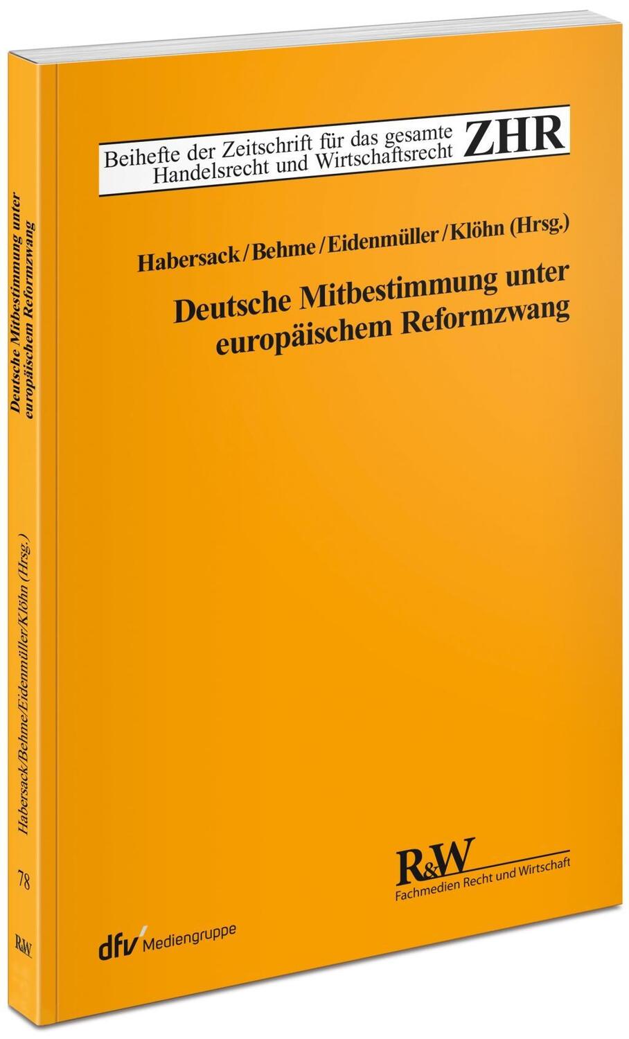 Cover: 9783800516339 | Deutsche Mitbestimmung unter europäischem Reformzwang | Habersack | VI