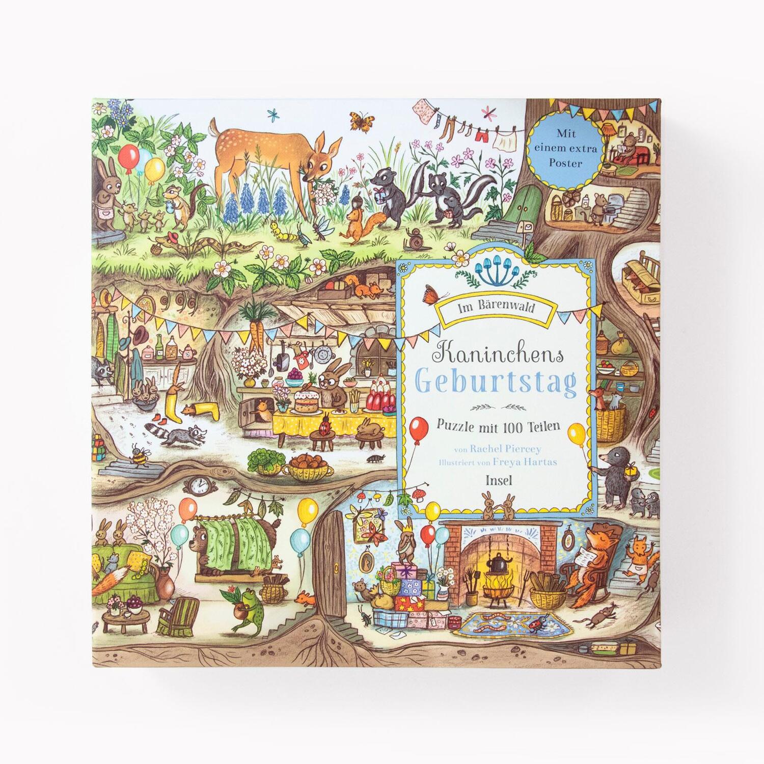 Bild: 9783458643234 | Im Bärenwald. Kaninchens Geburtstag. Puzzle mit 100 Teilen für...