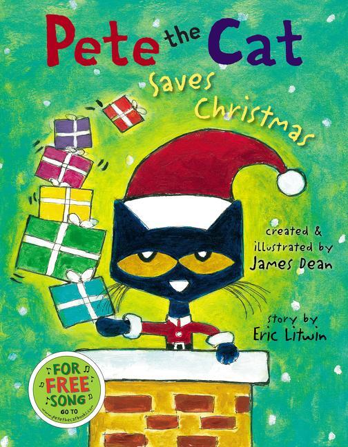 Cover: 9780062945167 | Pete the Cat Saves Christmas | A Christmas Holiday Book for Kids