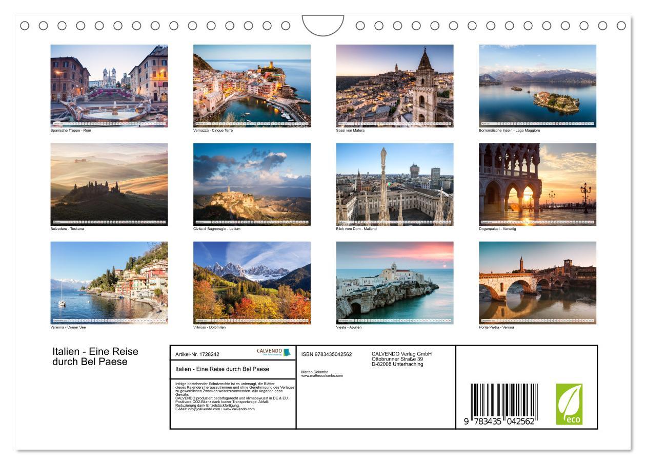 Bild: 9783435042562 | Italien - Eine Reise durch Bel Paese (Wandkalender 2025 DIN A4...