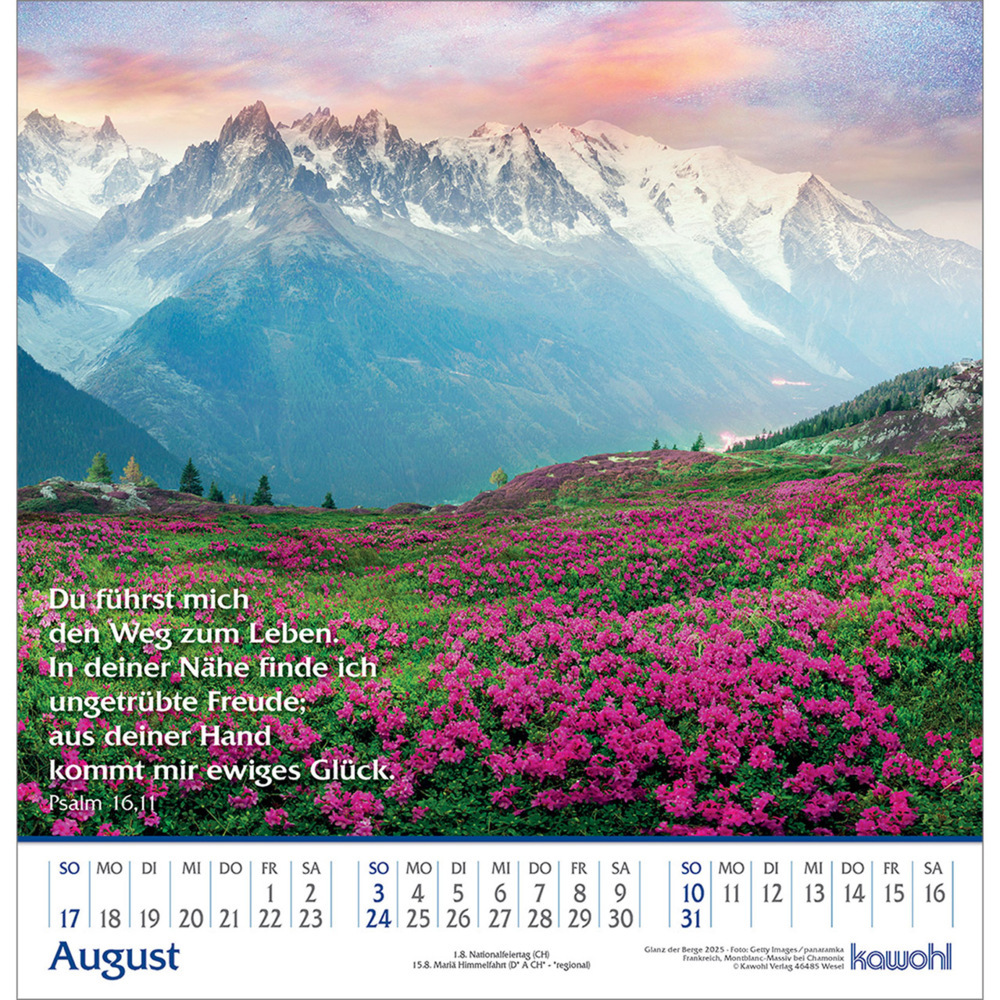 Bild: 9783754829059 | Glanz der Berge 2025 | Wandkalender mit Bergbildern und Bibelworten