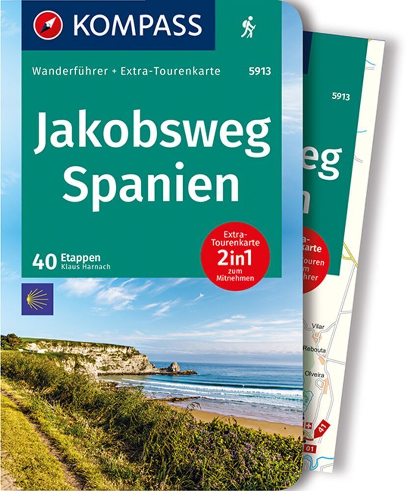 Cover: 9783990442272 | KOMPASS Wanderführer Jakobsweg Spanien, 40 Etappen | Klaus Harnach