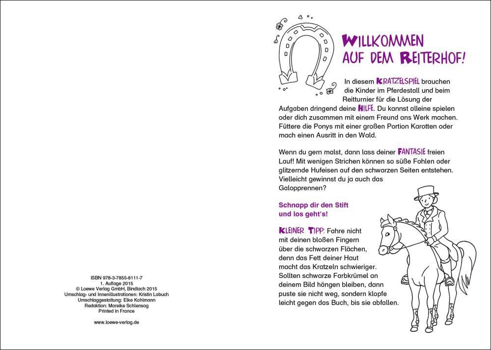 Bild: 9783785581117 | Kreativ-Kratzelspiel: Pferde | Taschenbuch | Kreativ-Kratzelbuch