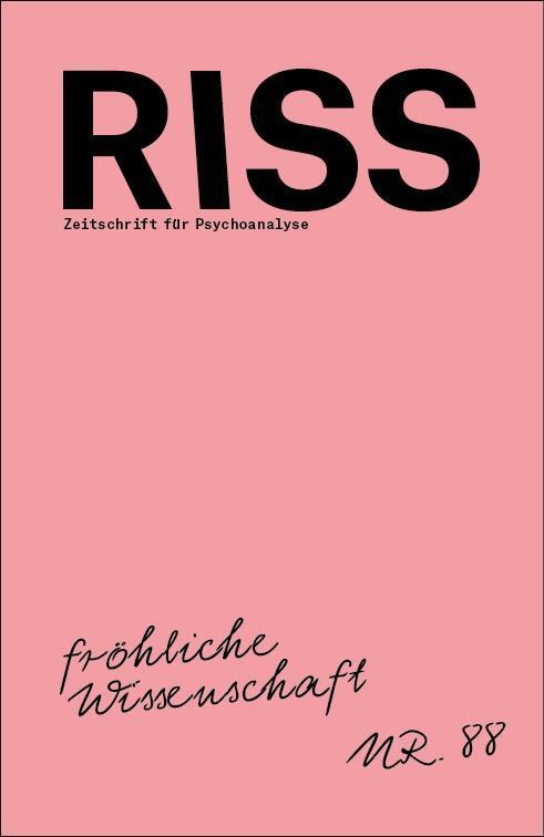 Cover: 9783864851964 | RISS - Zeitschrift für Psychoanalyse 88 | Jonas Diekhans (u. a.)