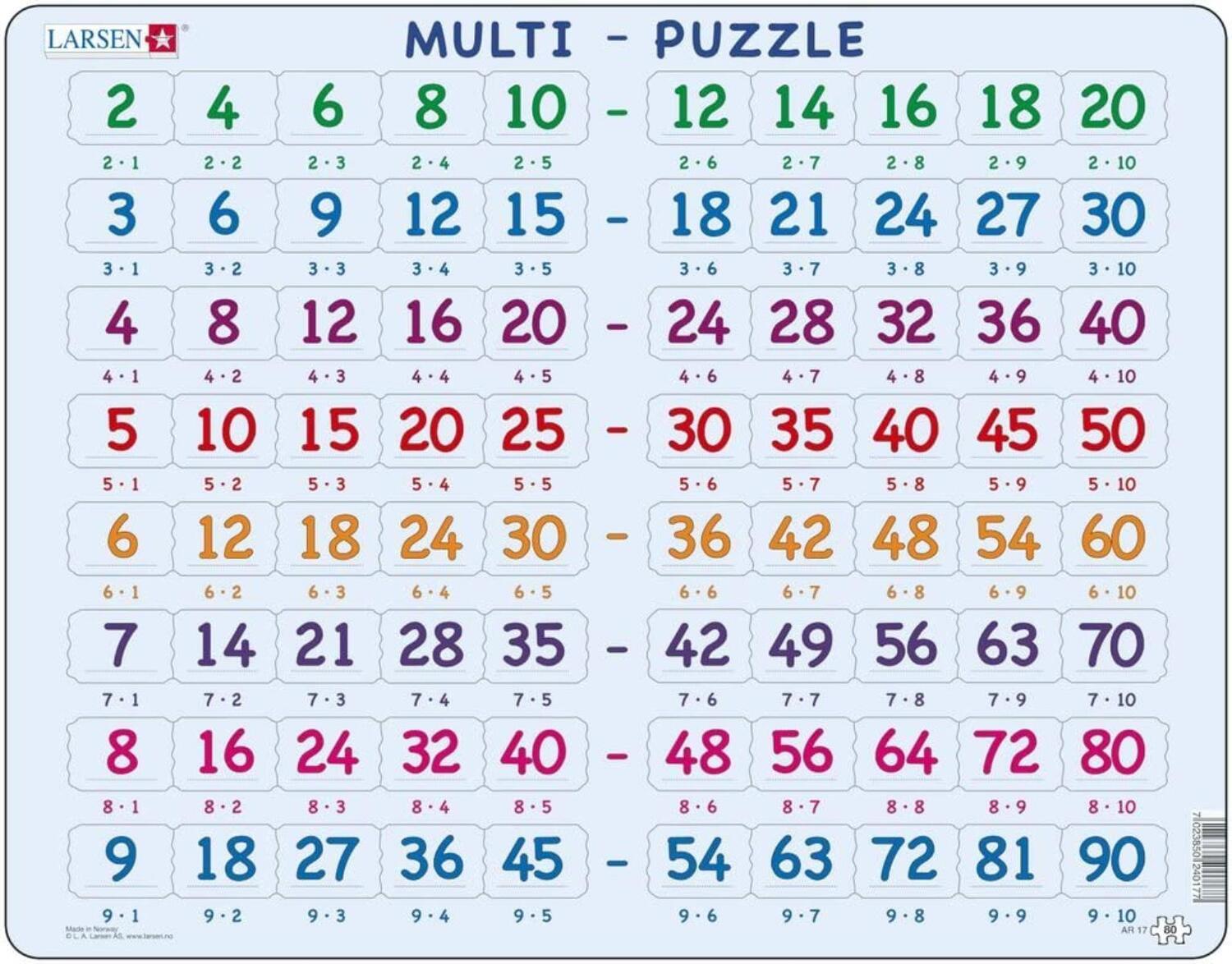 Cover: 7023852117507 | Puzzle - Rechenpuzzle Multiplikation | Puzzle | Larsen