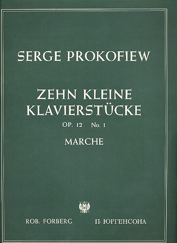 Cover: 9790206100536 | Marche op.12,1 für Klavier 10 kleine Klavierstücke Nr.1 | Prokofiev