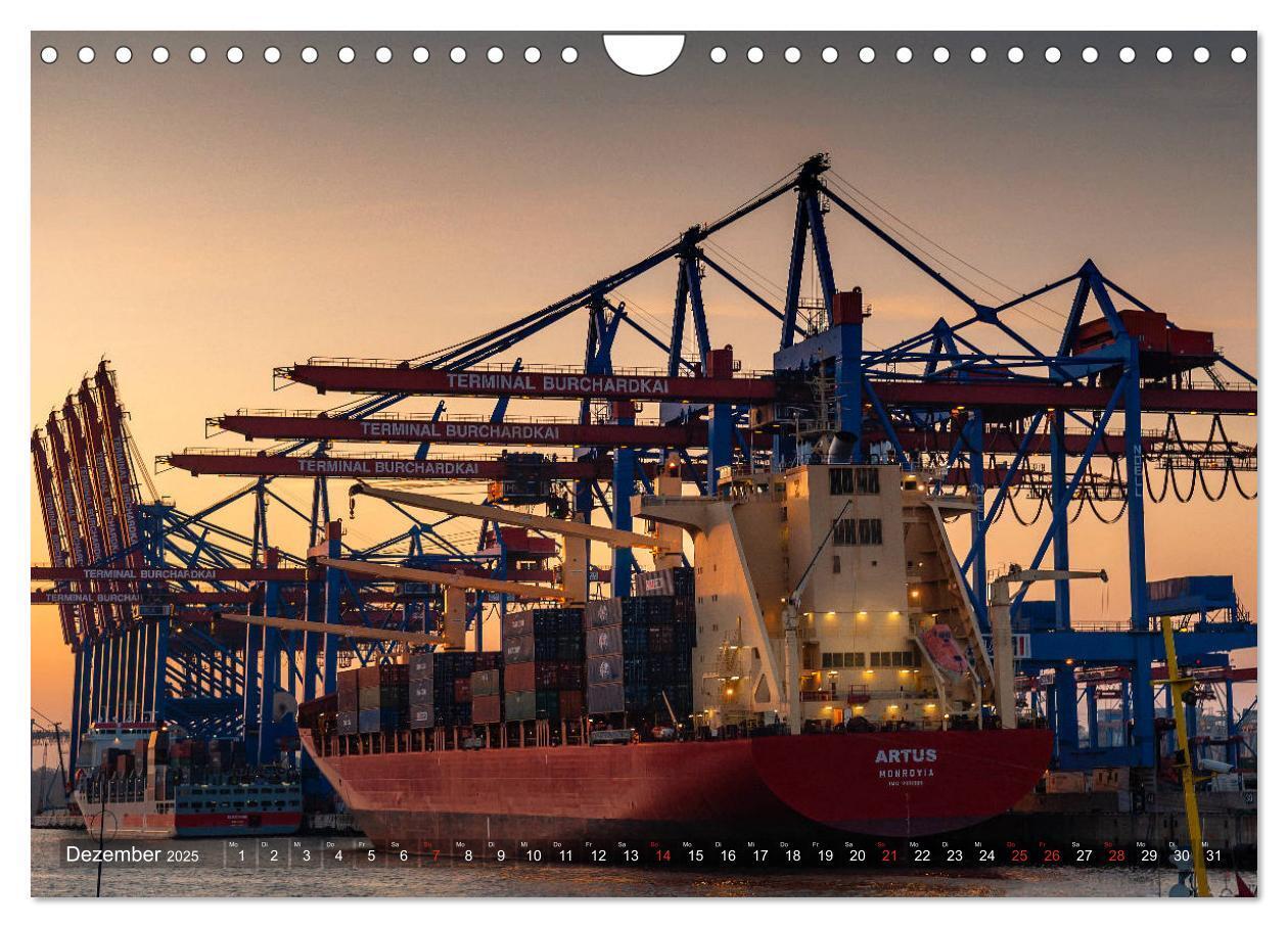 Bild: 9783435293902 | Hamburg Hafen (Wandkalender 2025 DIN A4 quer), CALVENDO Monatskalender