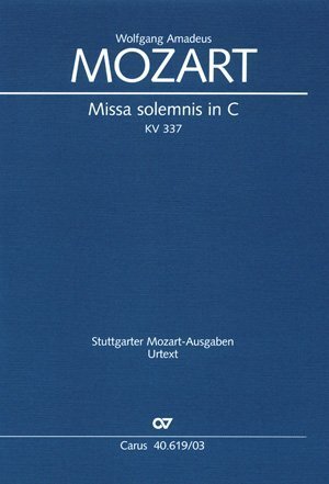 Cover: 9790007088590 | Missa solemnis in C (Klavierauszug) | KV 337, 1780 | Mozart | Buch